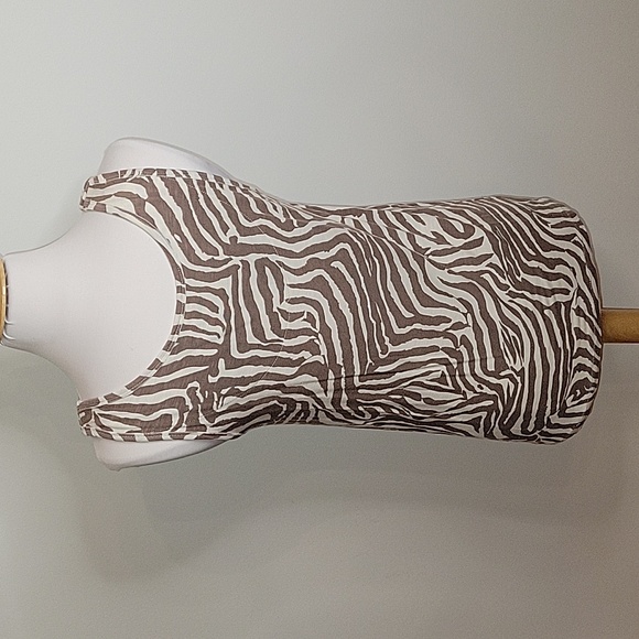 Ann Taylor Loft zebra print tank top womens size M - Picture 5 of 8